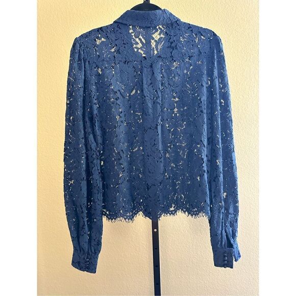 Generation Love Jada Lace Blouse in Navy Blue Size XS - Picture 3 of 10